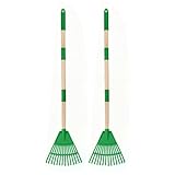 Fegtrtyoa 2 Kinderrechen mit Holzstiel - 86 cm Langer, Leichter...