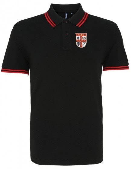 Stoke 1950s Retro Football Iconic Polo Embroidered Logo