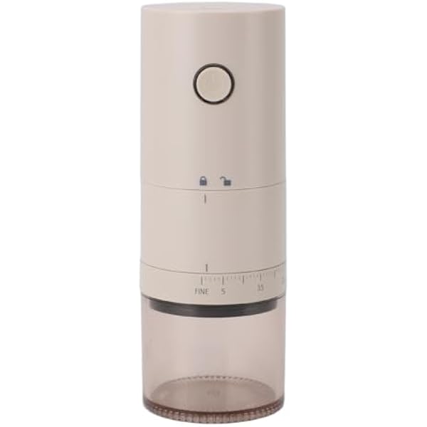 Młynek żarnowy do Kawy, Młynek do Kawy Młynek żarnowy do Ziaren Kawy z Szybkim ładowaniem USB 120 Ml 38 Biegów Regulowanych do Domu, Biura, Podróży, mieszkań