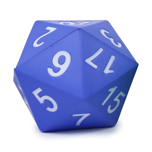 Image for KESS Giant D20 Foam Dice: Oversized 20-Sided Dice for RPG and Collectors - 6 Vibrant Colors, Perfect for Outdoor Fun in Backyard, Pool, Beach. Ages 6+ (Blue)