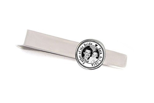 Jewelrylized Wedding Tie Clip, Handmade Personalized Father Of The Bride Photo Tie Clip cover
