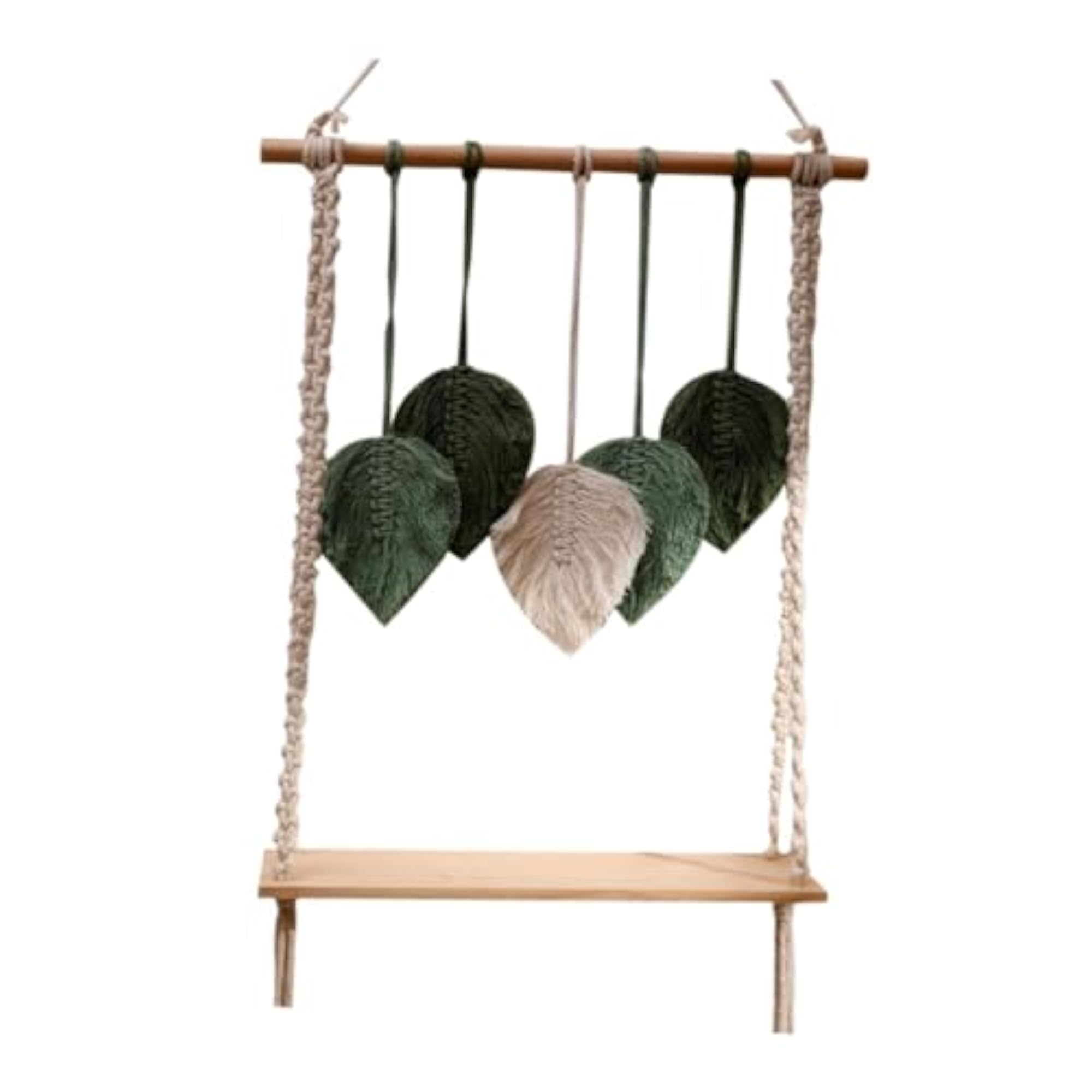 Wall Leaf Hanging Tapestry Shelf Fringe for Living Rooms