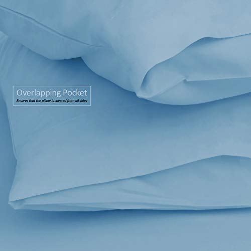 Image of Hearth & Harbor Extra Deep Pocket Sheets - Fits Mattress 18-24 Inches Deep - Extra Deep Pocket Full Size Sets - 6 Piece Full Size - Full - Blue Heaven (Pack of 6)