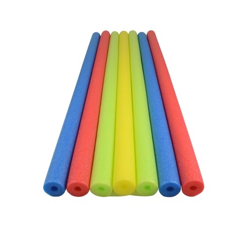Pool Swim Noodle, FixFind 7 Pack 52 Inch Hollow Foam Pool Swim Noodle, Bright Foam Noodles for Swimming, Floating and Craft Projects (Multicolor) Wholesale Pricing Bulk Pack, Made in The USA