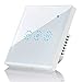 Produktbild Rolladen schalter, leegoal Erweiterte 2.4Ghz Wifi Curtain Switch arbeitet mit Alexa/Google Home, Touch Control Wall Switch für curtain/Roller Shutter/Motortür (White)