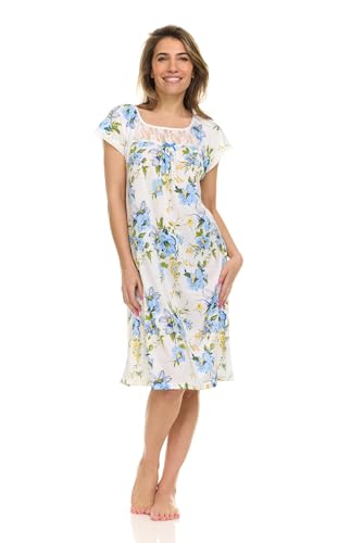 Image of Womens Nightgowns Sleepwear Soft Pajama Dress Nightshirts