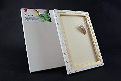 Quantum Art - Lona elástica para estudiantes, 100% algodón, color blanco, 10 x 15 cm