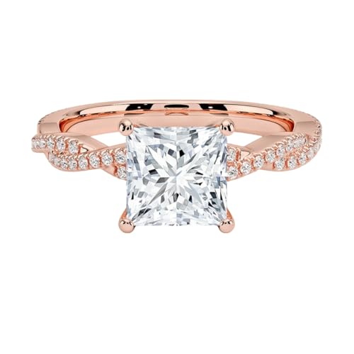 1-3 CT Moissanite Engagement Ring Colorless VVS1 10K 14K 18K Solid Gold & 925 Sterling Silver Twisted Vine Solitaire Moissanite Ring Christmas Gift For Women