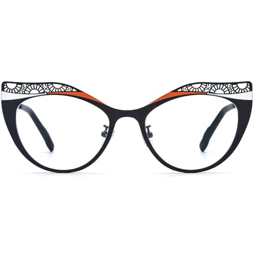 Image of FONEX Colorful Pure Titanium Glasses Frame Women Retro Round Eyeglasses