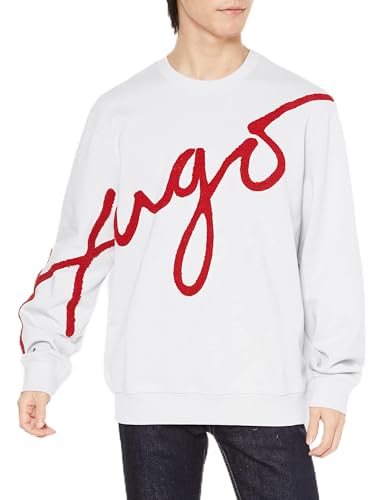 HUGO Herren Diraffe Sweatshirt, White100, M EU