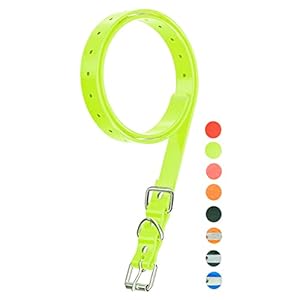 Dog Collar Strap for Most of Electronic Training Shock Collar Receivers-Adjustable Durable Waterproof Odorless 3/4 Inch Collar Replacement for Barking Fence-Pet TPU Collar Strap