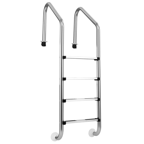 Escalera para piscina de 4 escalones en acero inoxidable 304 miniatura 1