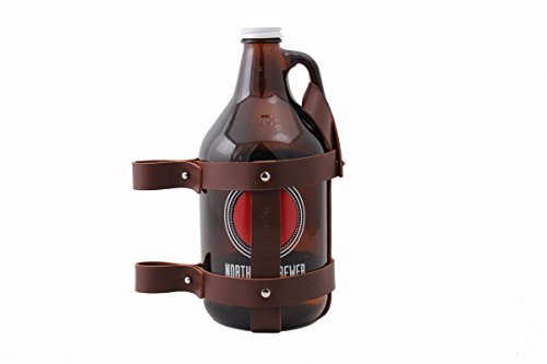 Fyxation Leather Bicycle Growler Carrier, Brown