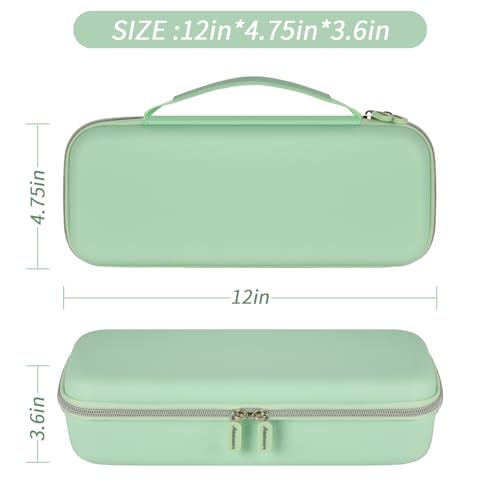 Image of Steamer Case Compatible with Jack & Rose Portable Travel Steamer for Clothes, Handheld Steamer & Iron Carrying Storage Bag Organizer with Mesh Pocket for Accessories-Box Only (Lighting Green)