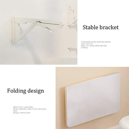 Table pliante murale en bois blanc d'une capacité de 60 kg