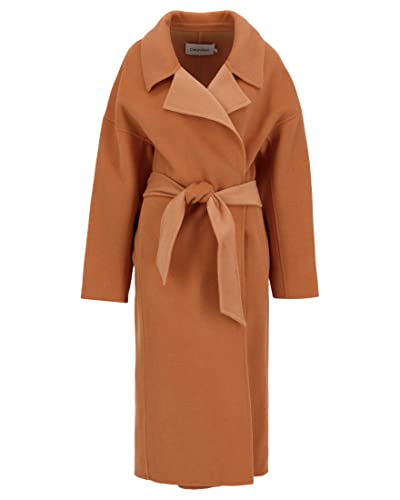 Calvin Klein Damen Wollmantel OVERSIZED WRAP rost (34) 40