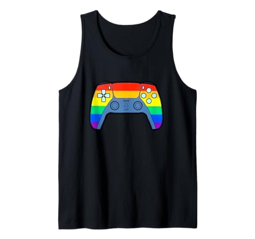 Orgullo LGBT Gaymer Lesbianas Bandera Arco Iris Juegos Gay PS5 Camiseta sin Mangas