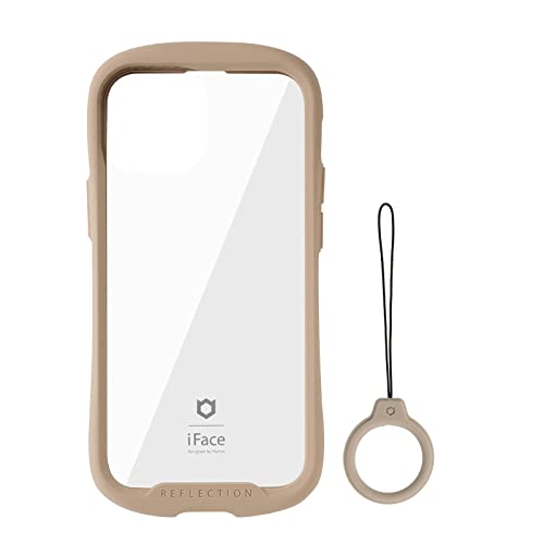 iFace Reflection iPhone 13 mini �p �P�[�X �����K���X �N���A �P�[�X �X�g���b�v �Z�b�g(�x�[�W��)�y���� �ϏՌ� �č�MIL�K�i�擾 �X�g���b�v�z�[�� �V���R�� �����O�X�g���b�v�z