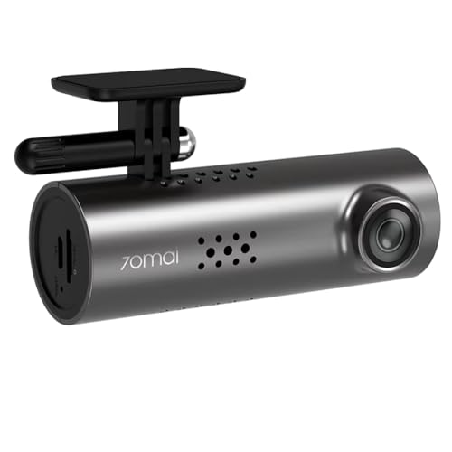 Vídeo carro 1080P 70mai 1S, Câmeras grande angular no painel 130 °, Câmera traço WiFi embutida, Gravação emergência com sensor G, Controle aplicativos, Visão noturna