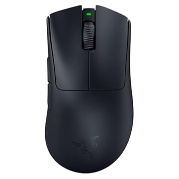 Razer Mouse para jogos DeathAdder V3 Pro: 63 g ultraleve - Sensor óptico Focus Pro 30K - Interruptores ópticos rápidos Geração 3 - HyperSpeed Wireless - 5 botões programáveis - Bateria de 90 horas -