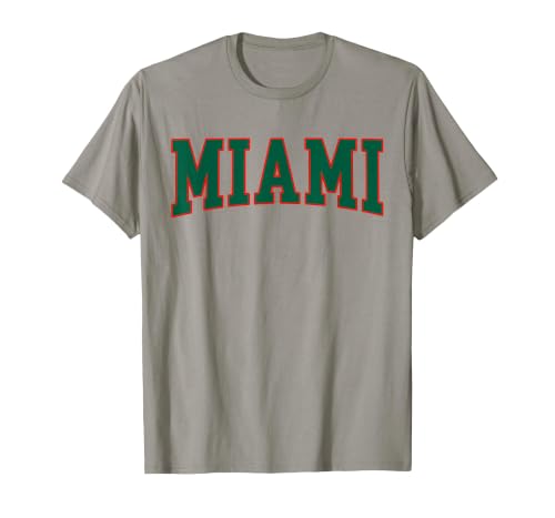 Miami - Throwback Design Print - Classic T-Shirt, Men, Slate Grey, Medium