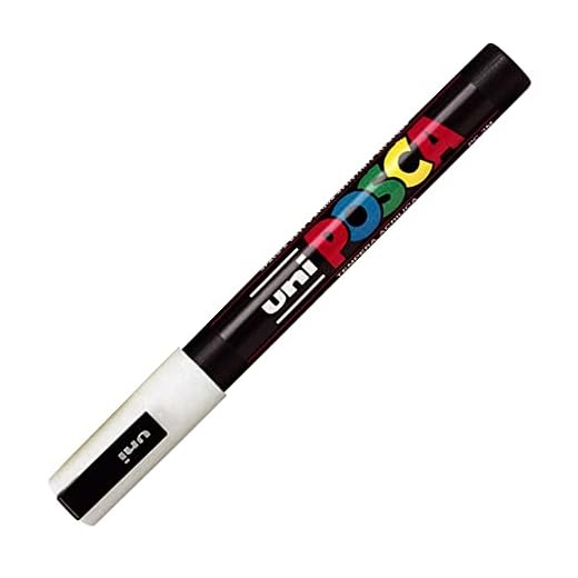 Uni Mitsubishi marcatore uni posca pen pc3m p. fine 0,9-1,3mm bianco