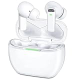 💟【40 horas de reproducción y carga rápida】Los auriculares Bluetoth pueden durar más de 8 horas de reproducción con una sola carga y 32 horas adicionales en el mini estuche de carga. Los auriculares inalámbricos portátiles se cargan rápidamente y ofrecen 1 hora de reproducción de música con una sola carga de 10 minutos. Proporcionan un día completo de experiencia musical ininterrumpida sin comprometer el placer.