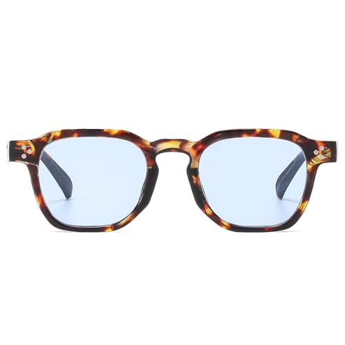 LJCZKA Small Polygon Sunglasses for Men and Women Retro Square Sunglasses Vintage Shades UV400 Protection2