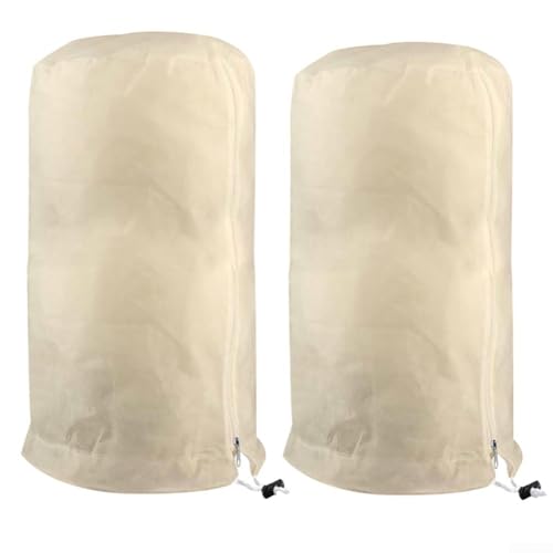 Confezione da 2 coperture antigelo riutilizzabili per piante, 180 x 120 cm, in pile di polipropilene, per alberi, arbusti e piante in vaso