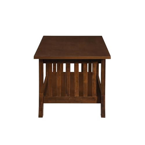 Image of Royaloak Melaka Malaysian Wooden Coffee Table | Solid Wood Veneer Top | Curved Legs for Sophisticated Style | Bottom Shelf for Extra Storage | Elegant & Functional Living Room Cofee Table Wooden