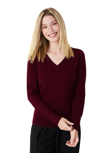 Image of Style Republic Women's 100% Pure Cashmere V-Neck Pullover Sweater | Lightweight Tops, Ultra Soft Feel, Naturally Breathe, Easy Layering, All Day Comfort Wear, Easy Care, Hand Wash Only