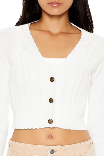 Forever 21 Women's Cropped Mineral Wash Cardigan Sweater3