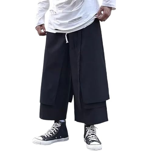 Pantalon kimono japonais grande taille homme ample et léger