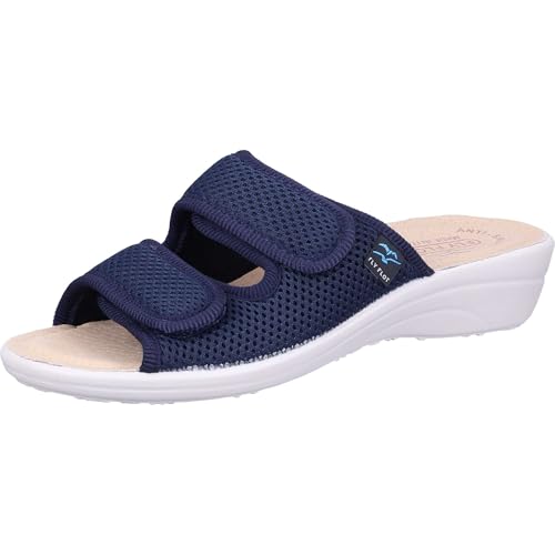 Sandales anatomiques femme Fly Flot bleues contre la fatigue des pieds
