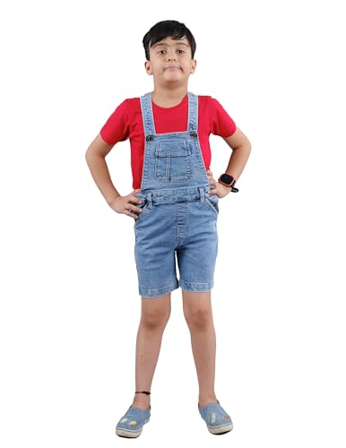 Image of KiddoPanti Boys Denim Dungaree Shorts