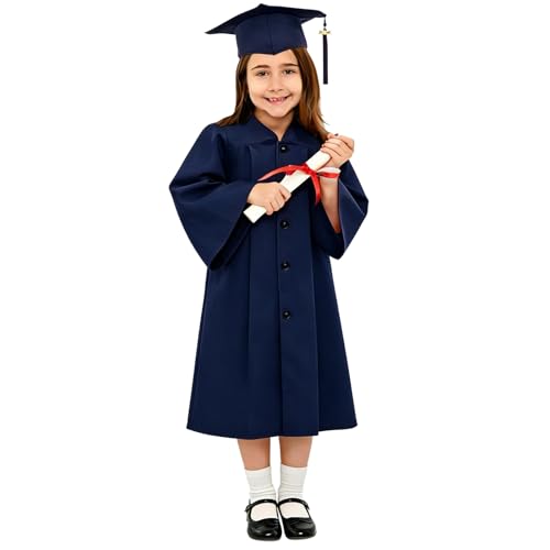Image of Kindergarten 2025 Graduation Cap and Gown Tassel Sets with Charm 2PCS Graduations Stoles for Kids Grad Party Clothes