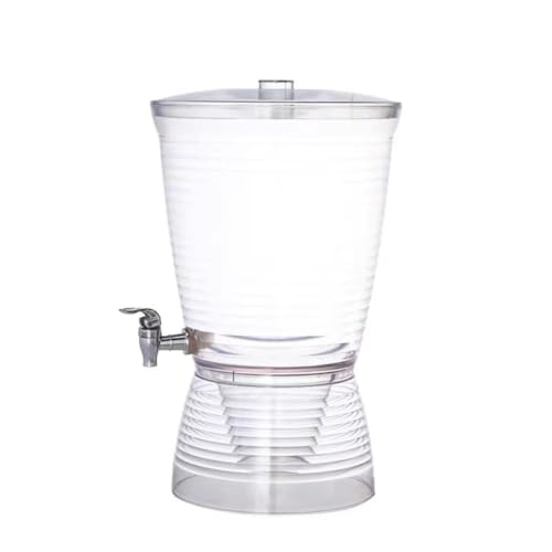 Cutdred 10L大容量 ドリンクサーバー 蛇口付き飲料デ 飲料ボトル貯蔵タンク ィスペンサー 軽量 保存容器 ジュース ビール (とうめいしょく,10L)