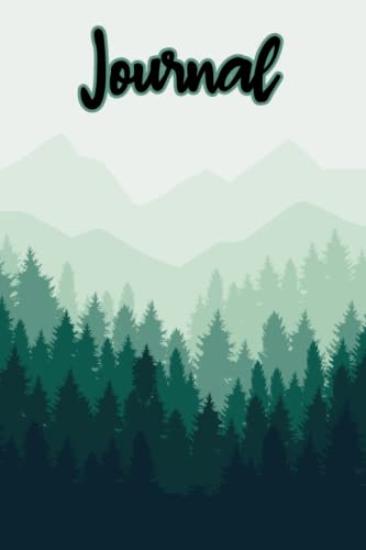 Silhouette of Forest & Mountains Journal: with Lined paper, 6