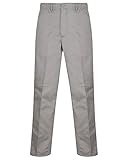 AR Paris Fashions® Mens Smart Rugby Trousers Full Elasticated Stretch Waist Band Casual Workwear Straight Leg Formal Office Work Bottom Pants (Grey, 50W-29L)