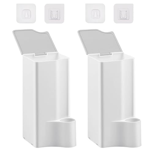 Stitokg 2-Pack Toilet Holder Compatible with Clorox Toilet Wand Only Space-Saving Wall-Mount & Free-Standing Storage for Disposable Scrubbing Pads - Ideal Choice for Toilet Wand