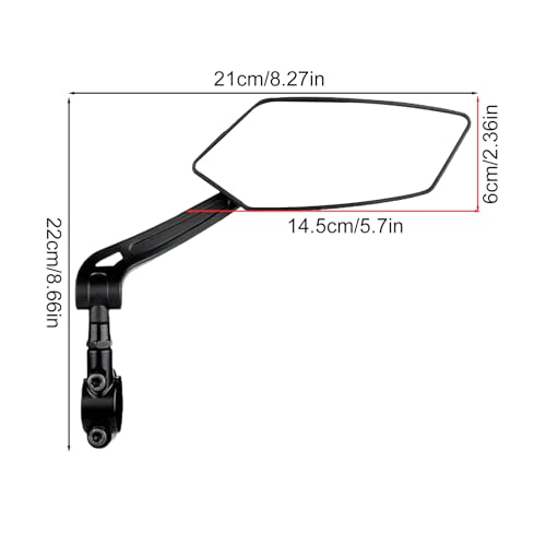 Espejo retrovisor de bicicleta para evitar accidentes con ajuste 360 en manillar 5