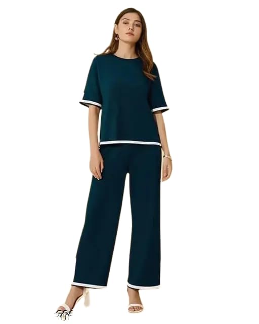 Stylish Two-Piece Nightwear Set for Women4710_Airforce_XL_398 Metallic-image-37