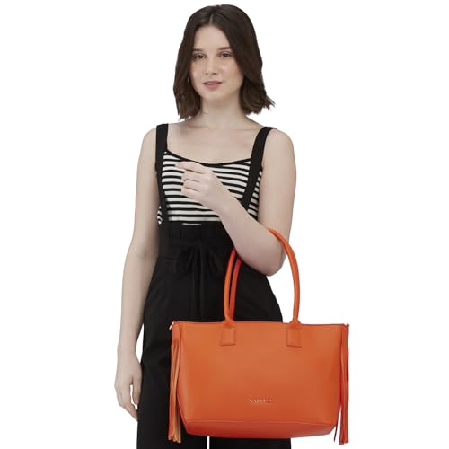 Image of Caprese Cindy Tote Bag, Large- | Stylish Handbag for Women | Spacious, Versatile Office & Daily Essentials Tote | Top Zip Closure