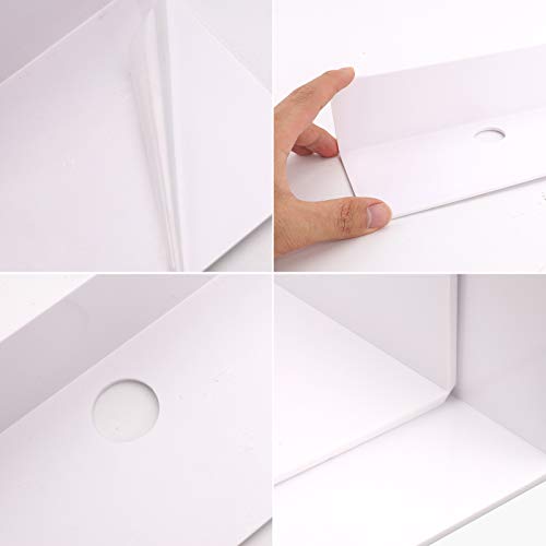 Drijvende wandplanken, 2 stuks zelfklevende plank met accessoires acryl kleine displayplanken zelfklevende displayplank… - Image 4