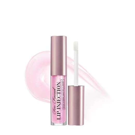 Too Faced Lip Injection Maximum Plump Extra Strength Lip Plumper Gloss | Hydrating, Volumizing, + Plumping, Travel Size, 0.10 Fl Oz, Original