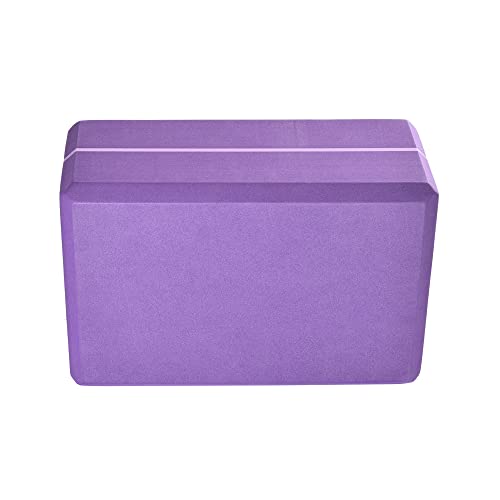 Image of Hugger Mugger 4 in. Foam Yoga Block - Strong and Stable, Beveled Edges for Comfort, Most Favored Block Size, Helps with Alignment and Support in Many Poses