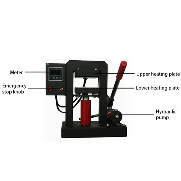 Máquina de Prensa de Calor Hidráulica Manual con Placa Dual 4.72" x 4.72" miniatura 5