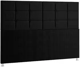 Cabeceira Estofada Com Pé De Cama Box Casal E Queen Modelo(Preto,QUEEN 1.60)