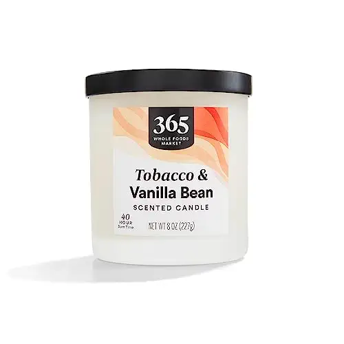 Scented Candle, Tobacco & Vanilla Bean, 40 Hour Burn Time, 8 Ounce