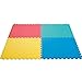 Tappeto Puzzle 4 Pezzi 57 x 57 cm Multicolore in Morbida Gomma Eva Resistente, Isolante, Lavabile, Tappetino da Gioco per Bambini Superficie Colorata per Giocare, 4 Tasselli Maxi